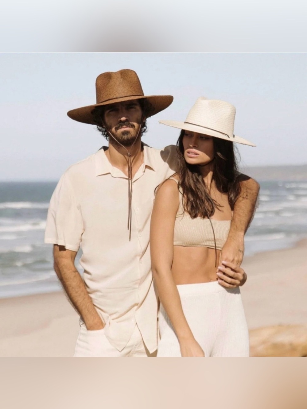 Will + bear Unisex Straw Sun Hat with Chin Strap size MEDIUM
